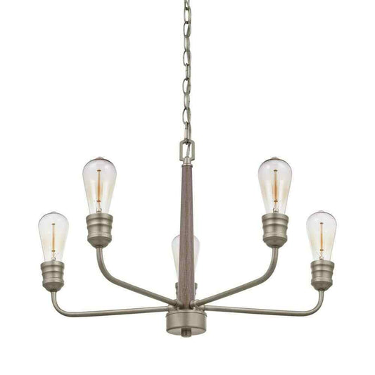 Home Decorators Palermo Grove 24 in. 5-Light Antique Nickel Coastal Chandelier