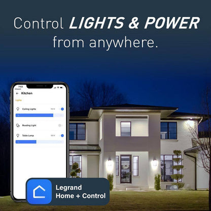 Legrand radiant with Netatmo 20 Amp Decorator Duplex Smart Outlet White