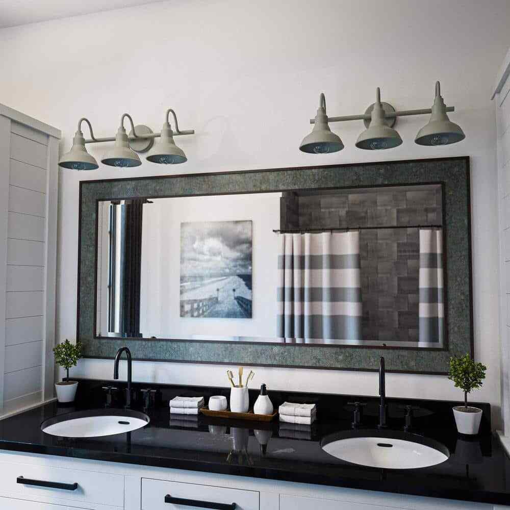 Hampton Bay Kelford 24 in. 3-Light Grey Bath Vanity Light HDP99185GRN