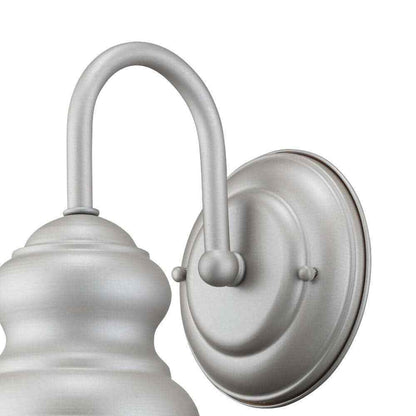 Bel Air Lighting 1-Light Silver Farmhouse Outdoor Barn Light Wall Sconce