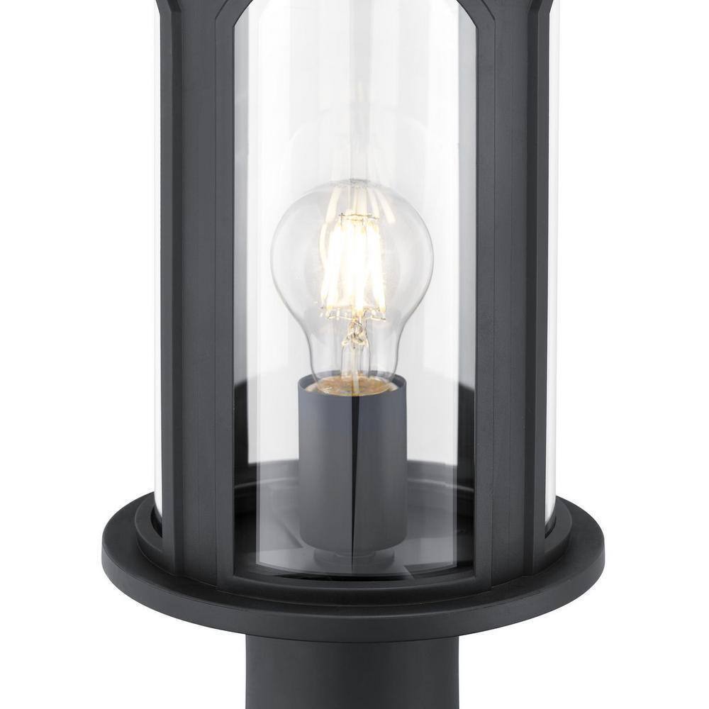 Progress Lighting Faywood 1-Light Matte Black Outdoor Post Lantern