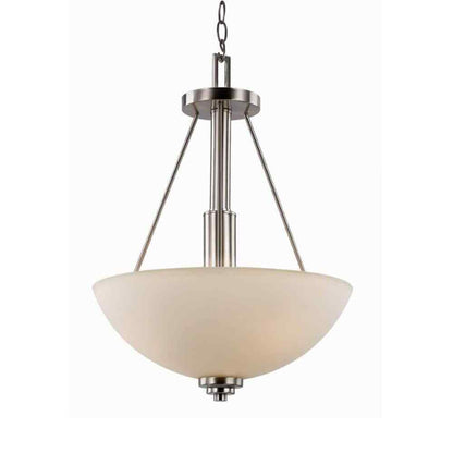 Bel Air Lighting 15.75 in. 3-Light Brushed Nickel Hanging Kitchen Pendant Light