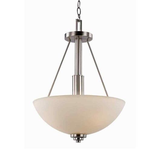 Bel Air Lighting 15.75 in. 3-Light Brushed Nickel Hanging Kitchen Pendant Light
