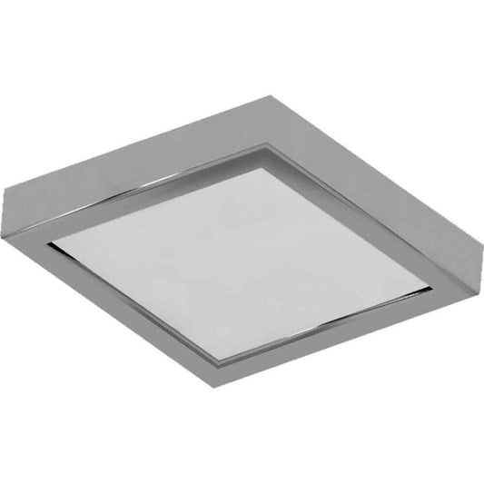 Volume Light 8 in. Brushed Nickel LED Indoor Mini Square Ceiling Flush Mount