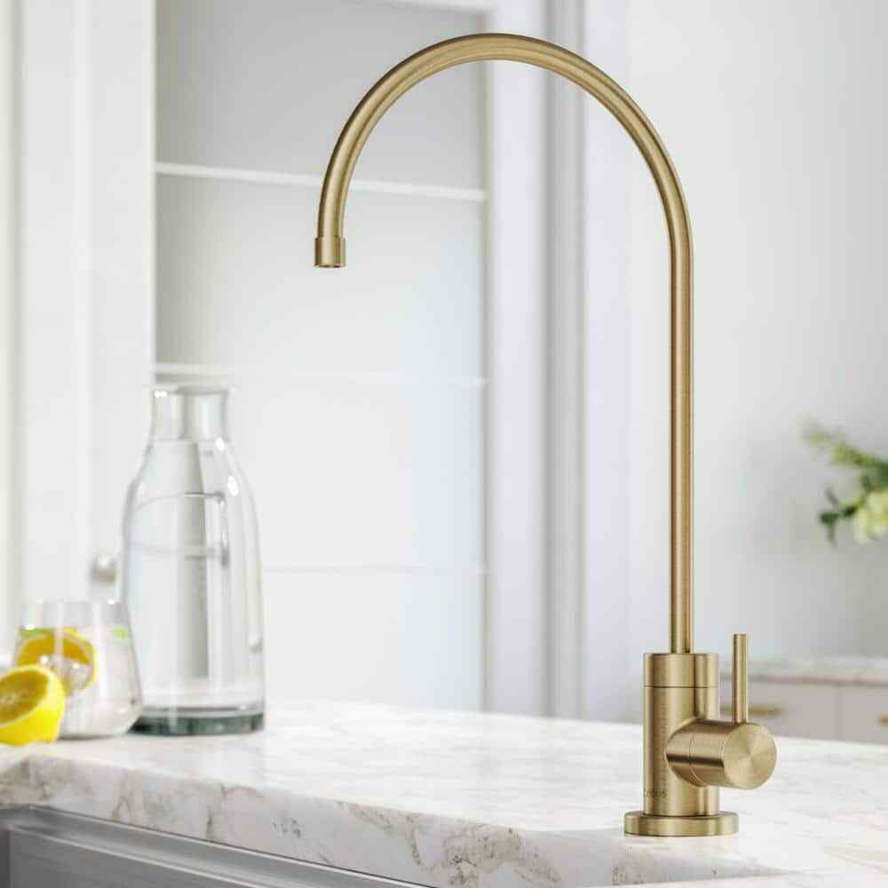 KRAUS Purita Single Handle 100% Lead-Free Beverage Faucet in Brushed Gold
