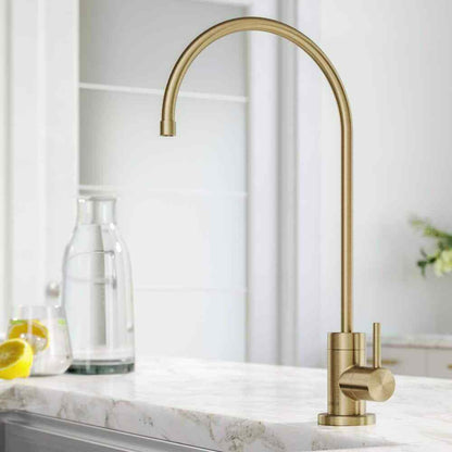 KRAUS Purita Single Handle 100% Lead-Free Beverage Faucet in Brushed Gold
