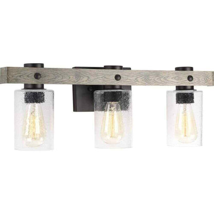 Progress Lighting Gulliver 24 in. 3-Light Graphite Coastal Bathroom Vanity