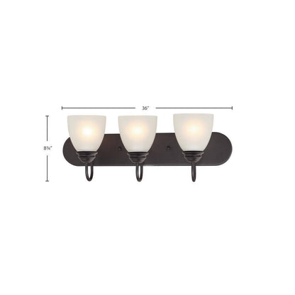 Volume Lighting Mari 3-Light Indoor Antique Bronze Vanity Light