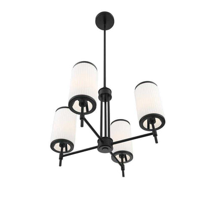 GLUCKSTEINELEMENTS Ashbury 4-Light Black Chandelier 38683-HBCB