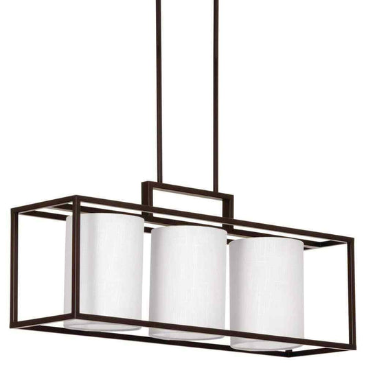 Progress Lighting Province Collection 3-Light Antique Bronze Island Chandelier
