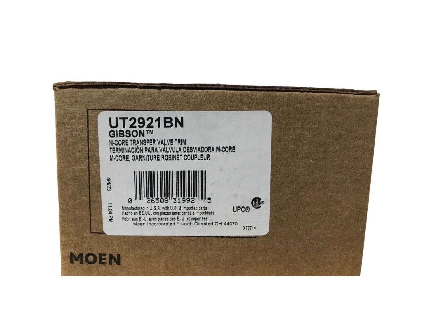 MOEN Gibson M-CORE 1-Handle Transfer Valve Trim Kit in Brushed Nickel