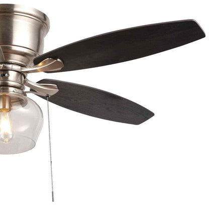 Hampton Bay Stoneridge 52 in. LED Brushed Nickel Hugger Ceiling Fan