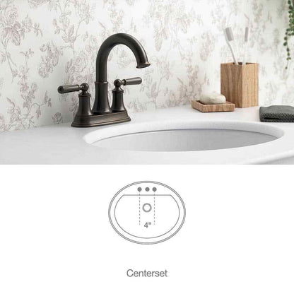 KOHLER Capilano 4 in. Centerset 2-Handle Bathroom Faucet in Oil-Rubbed Bronze