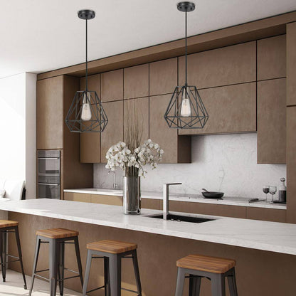 Globe Electric Dawson 1-Light Dark Bronze Plug-In or Hardwire Pendant Lighting