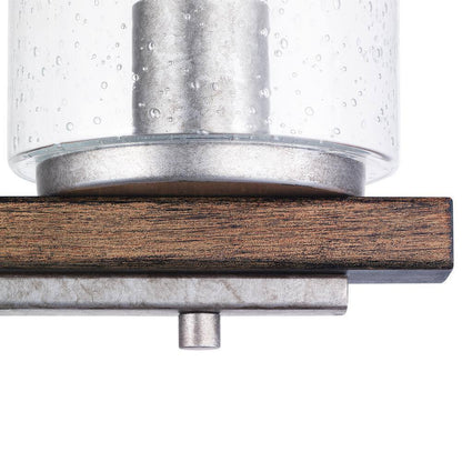 Hampton Bay Boswell Quarter 33 in. 4-Light Vanity Chestnut Painted Wood Accents