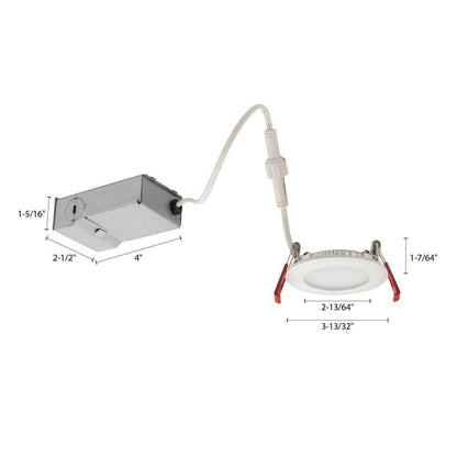 Lithonia Lighting WF3 Wafer 3 in. White Integrated LED Recessed Kit 3000K