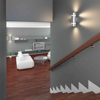 Artika 3-Way Stream Stainless Steel Modern Hardwired Light Cylinder Sconce