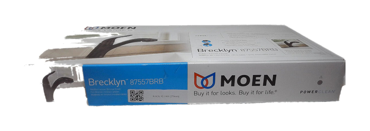 MOEN Brecklyn Single-Handle Pull-Out Sprayer Kitchen Faucet Bronze