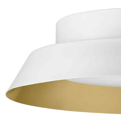 Home Decorators Collection Delaney 13 in. White LED Flush Mount DSHD19548F