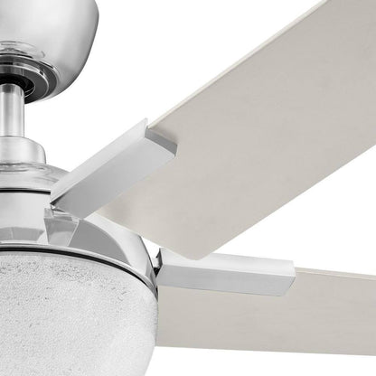 Hampton Bay Esala 52 in. Indoor Chrome Ceiling Fan with LED Light and Remote