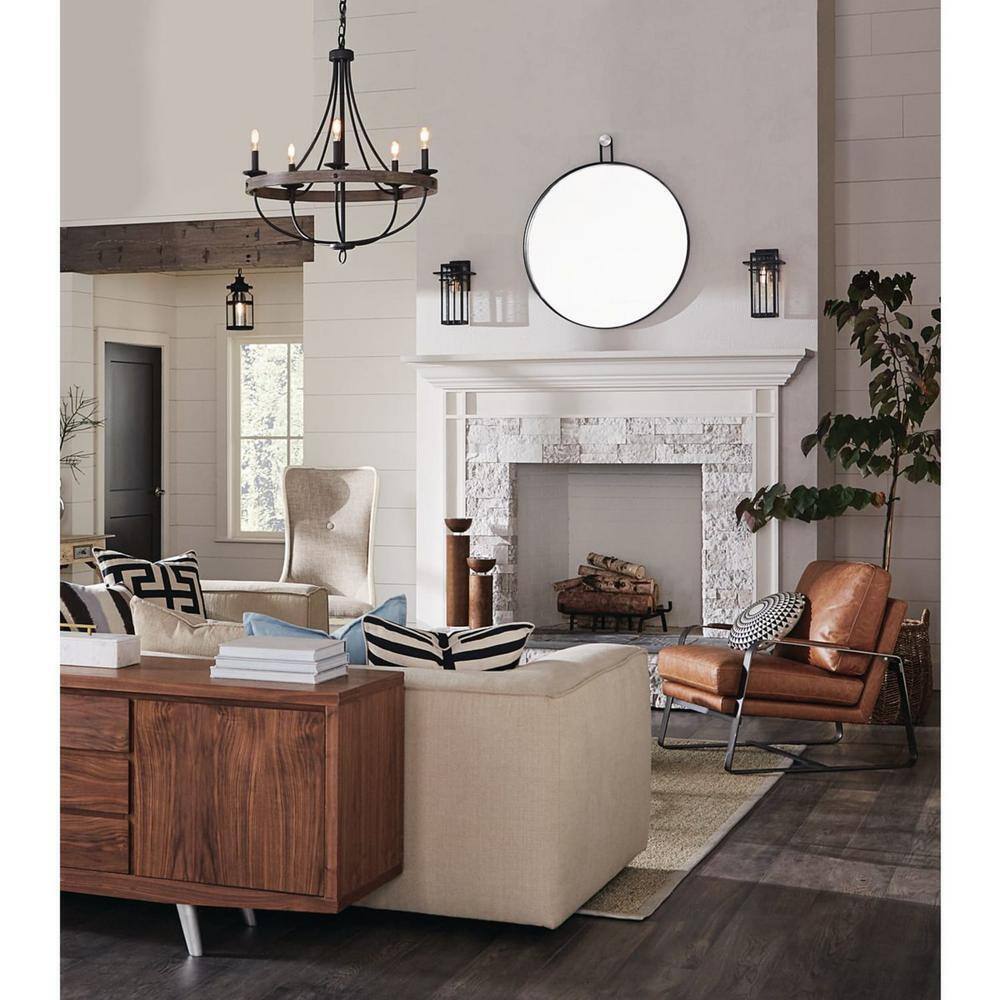 Progress Lighting Boxwood Antique Bronze Clear Seeded Glass Wall Lantern Light