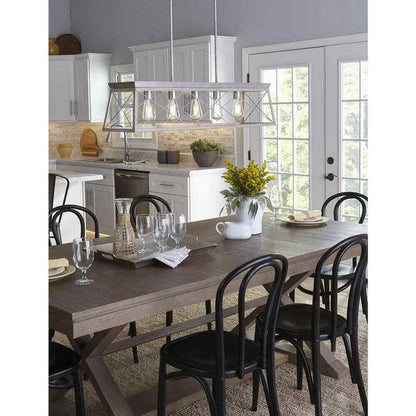 Progress Lighting Briarwood 5-Light Bleached Oak Farmhouse Chandelier Light