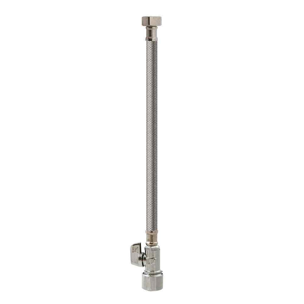 KEENEY 5/8 in. x 20 in. Quick Lock Stainless Steel Faucet Supply Line