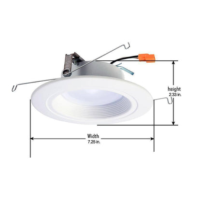 Halo RL 5 in. and 6 in. 3500K White Integrated LED Recessed Ceiling Light Trim