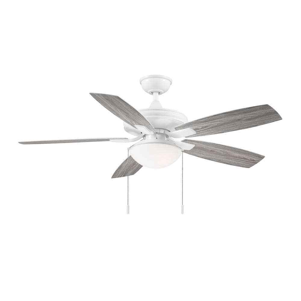 Hampton Bay Gazebo III 52 in. Indoor Outdoor Wet Rated White Ceiling Fan w Light