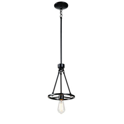 Hampton Bay Stratton 1-Light Black Mini Pendant with No Shade HDP00006