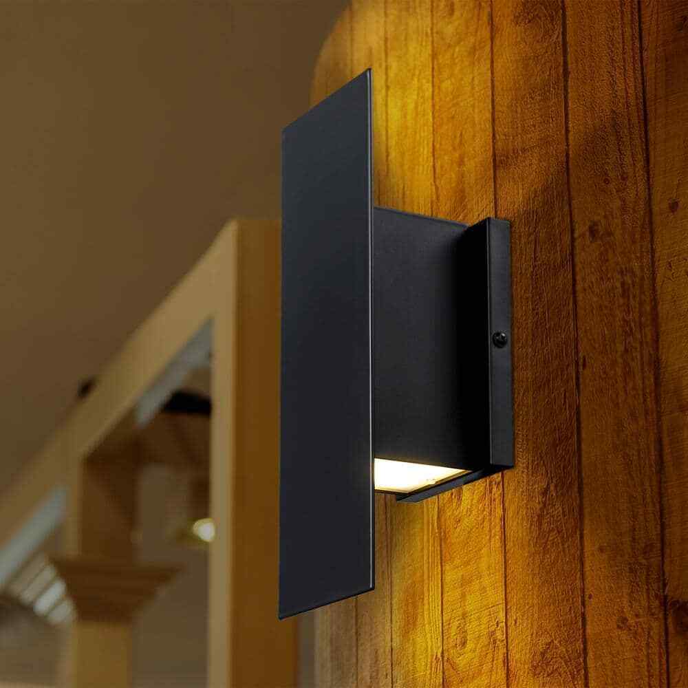 Monteaux Lighting Novus 2-Light Black LED Modern Wall Sconce Light Fixture