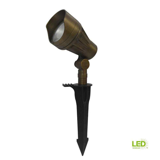 Home Decorators 50-Watt Equivalent Low Voltage Brass LED  Landscape Flood Light