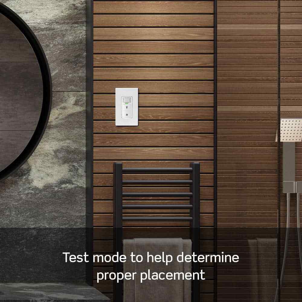 Leviton Decora In-Wall Combination Humidity Sensor Fan Control w/Light Switch