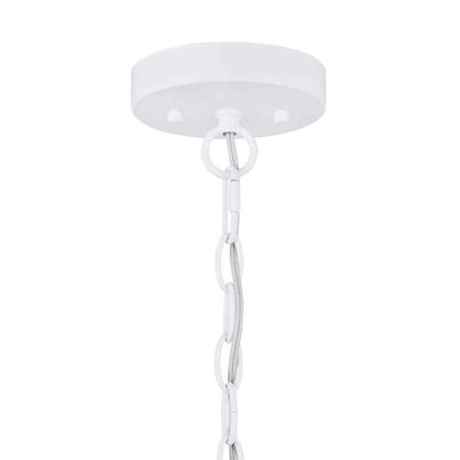 Hampton Bay Tallulah 4-Light White Pendant Hanging Dome Kitchen Pendant Lighting
