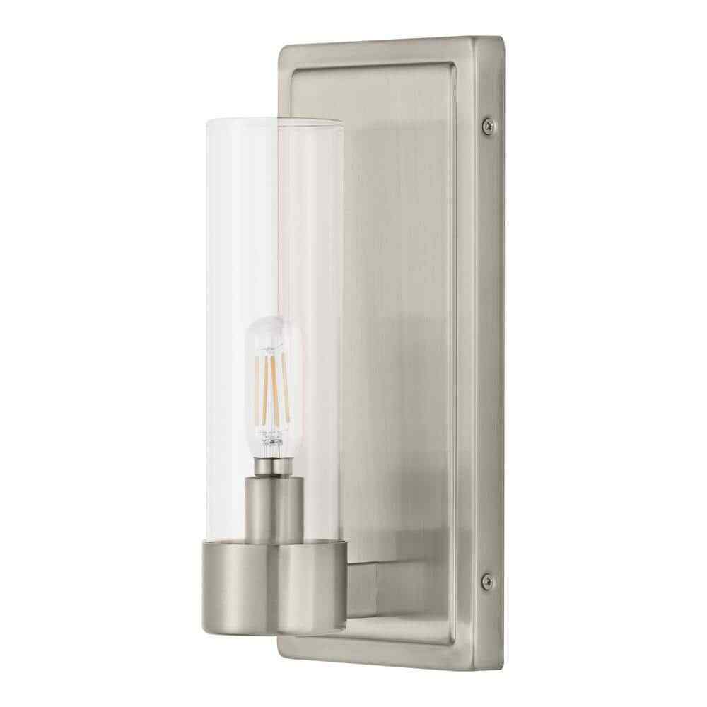 Home Decorators Closmere 5 in.1-light Brushed Nickel Indoor Wall Sconce