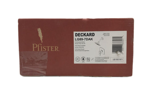 Pfister Deckard 1-Handle Shower Faucet Trim Kit in Brushed Nickel -No Valve-