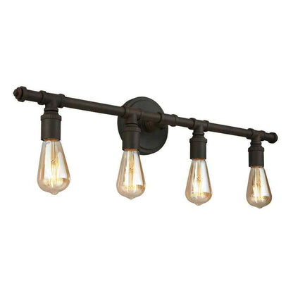 Eglo Rivertown 30 in. 4-Light Rustic Bronze Bathroom Vanity Light 203553A