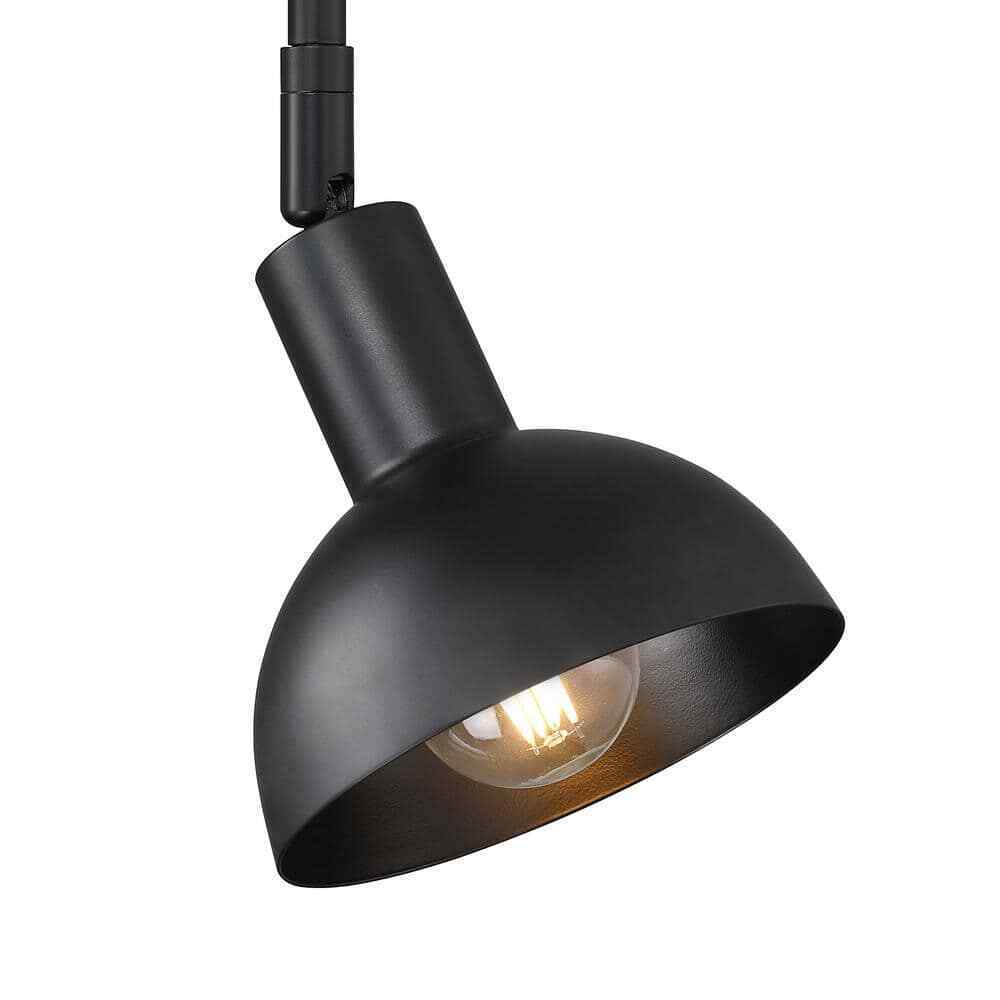 Nathan James Tamlin 5 in. W Matte Black Wall Sconce Plug In Lamp Light Fixture