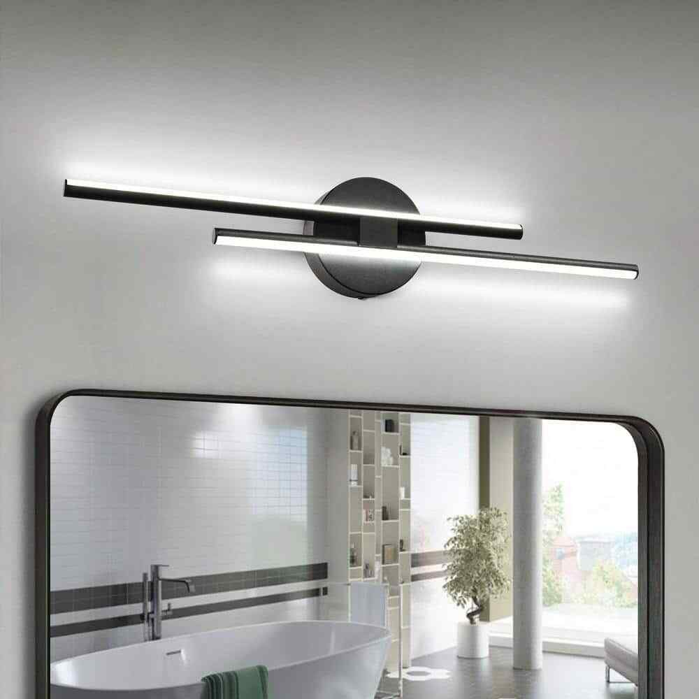 EDISLIVE Bourget Black Modern LED Bath Vanity Light Bar Wall Sconce