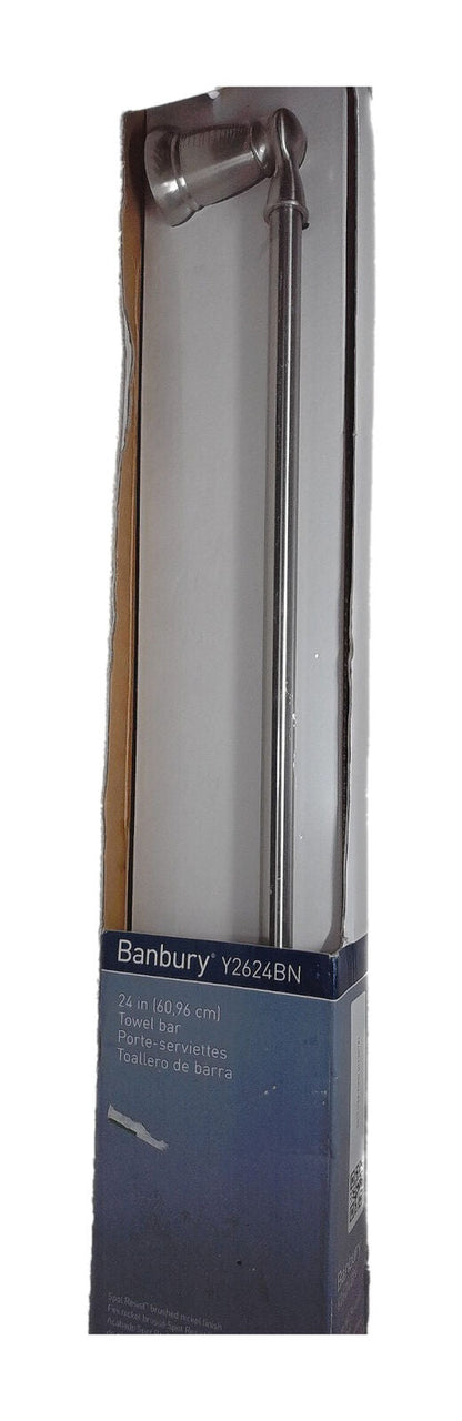 MOEN Banbury 24 in. Wall Mounted Towel Bar in Spot Resist Brushed Nickel Y2624BN