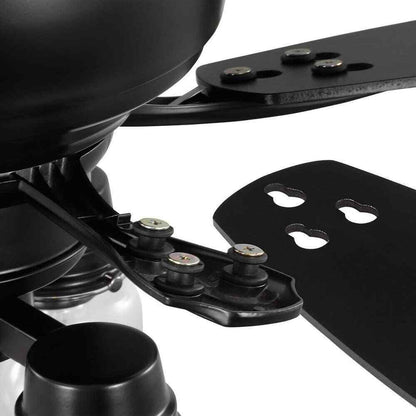 Hampton Bay Stoneridge 52 in. Indoor/Outdoor LED Matte Black Hugger Ceiling Fan