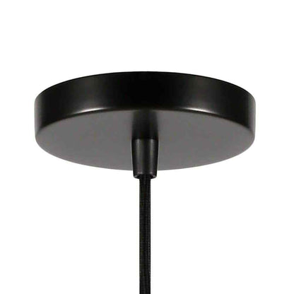 Meyer&Cross Lance 1-Light Blackened Steel Pendant with Seeded Glass Shade