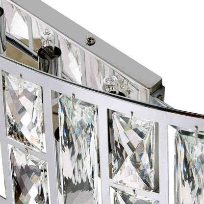 Home Decorators Kristella 24 in. 5-Light Chrome Vanity Light w/ Crystal Shade