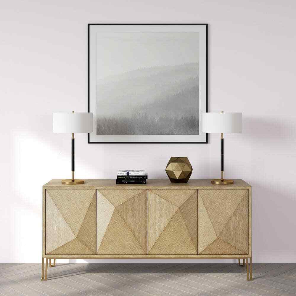 Meyer&Cross Simone 25 in. Brass and Black Table Lamp TL0322