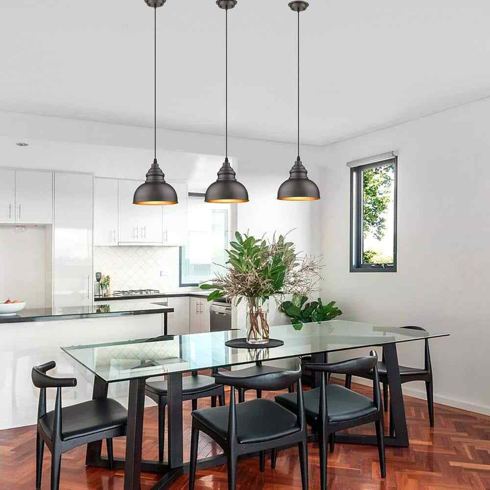 Jushua 1-Light Oil Rubbed Bronze Kitchen Island Dimmable Mini Pendant