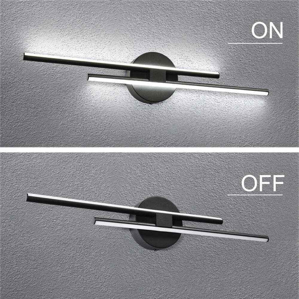 EDISLIVE Bourget Black Modern LED Bath Vanity Light Bar Wall Sconce