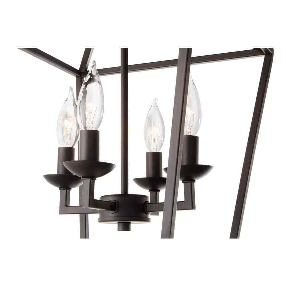 Home Decorators Weyburn 16.5 in Bronze Farmhouse Ceiling Light Caged Metal Shade
