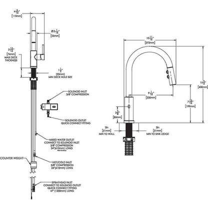 Speakman Neo Single Handle Touchless Pull Down Kitchen Faucet in Matte Black