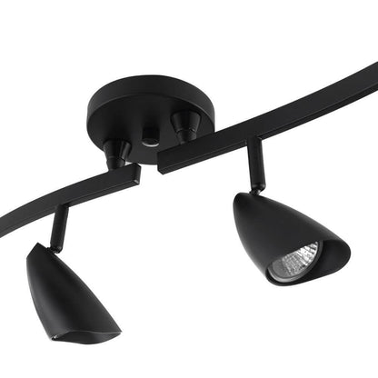 Globe Electric Grayson 4.4 ft. 6-Light Matte Black Halogen Track Lighting Kit