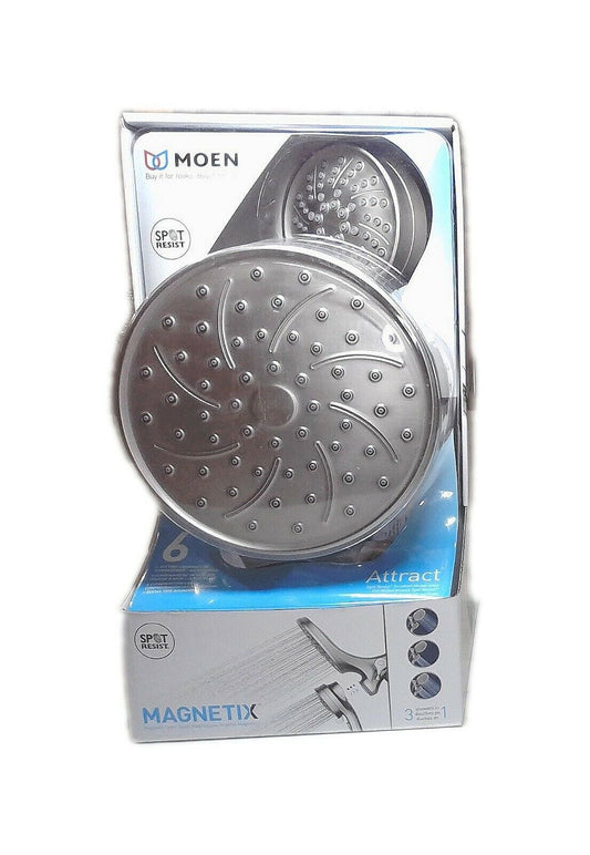 MOEN Attract w/ Magnetix 6-spray 6.75 in. Dual Shower Head Brushed Nickel